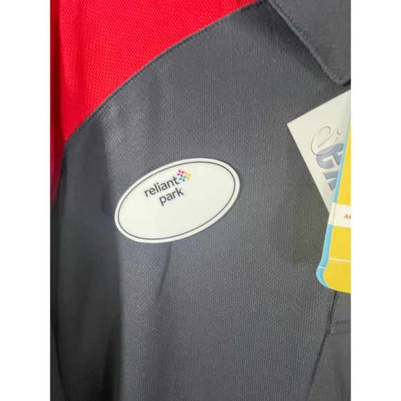 NWT XXL NRG Park Extreme Polo Uniform Shirt Top Black Red Houston Reliant Park - Picture 3 of 8